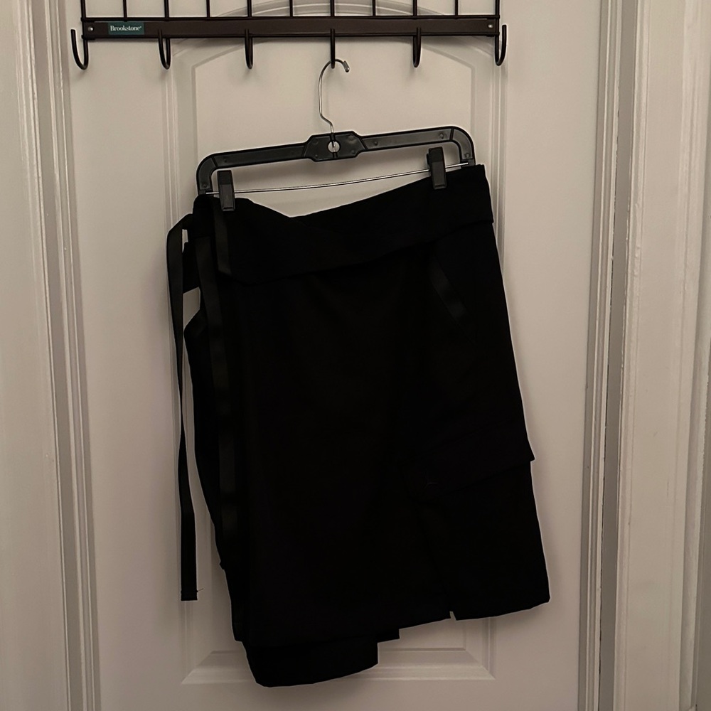 Jordan Black Wrap Skirt with Side Tie Detail